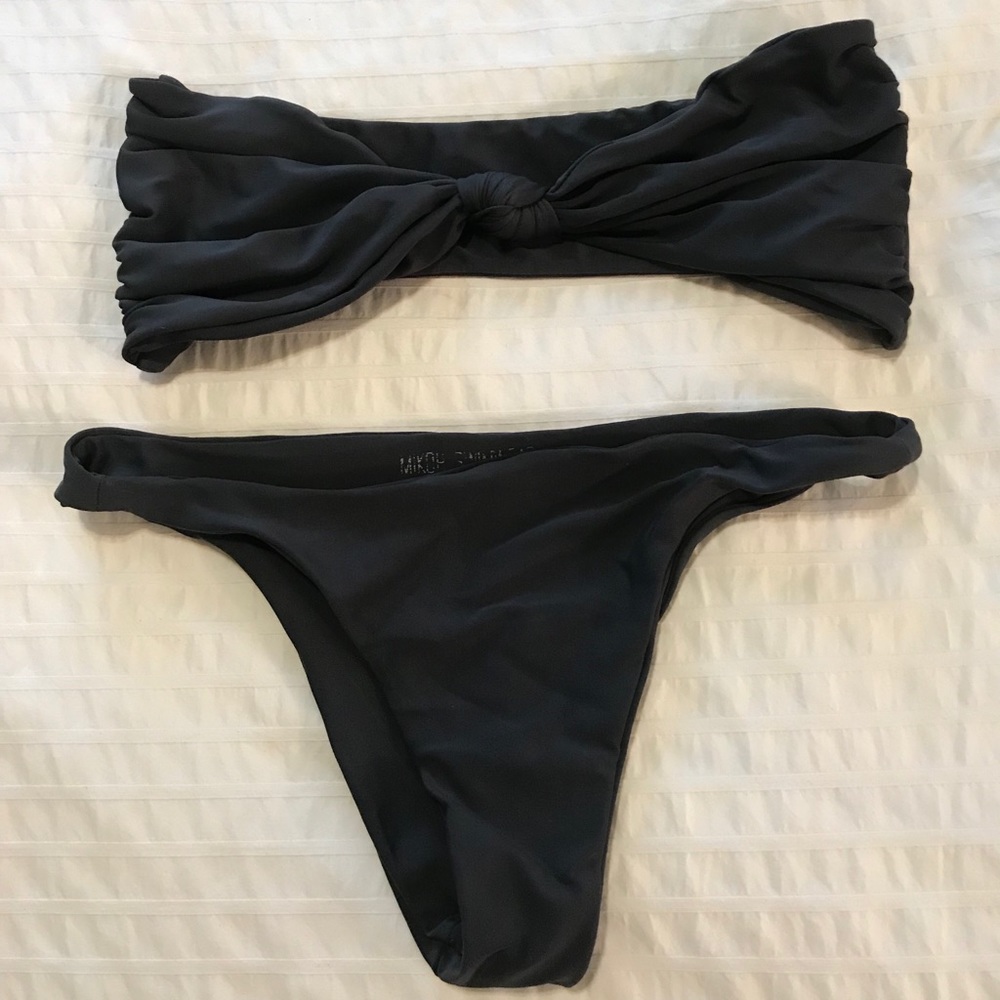 Mikoh Swimwear Bathing Suit L XL Grey/Blue